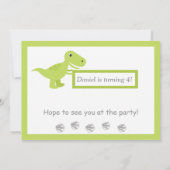 Dinosaur T-rex children Birthday-uitnodiging Kaart (Achterkant)