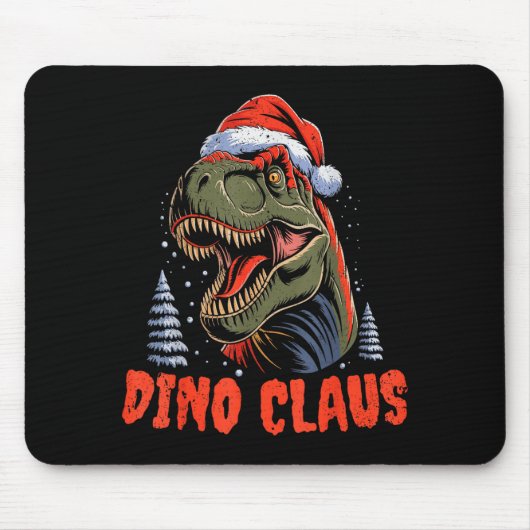 Dinosaur T-rex Christmas Tree Dino Claus Pajamas X Muismat (Voorkant)