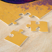 Dinosaur T Rex Cool Oranje Blue Legpuzzel (Zijkant)