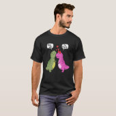 Dinosaur T Rex Couple Hug me Funny Valentijnsdag T-shirt (Voorkant volledig)