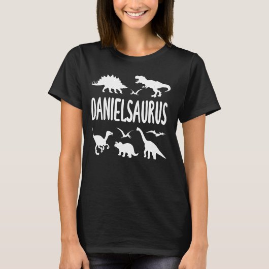 Dinosaur T Rex Dino Daniel Danielsaurus Jongensnaa T-shirt (Voorkant)