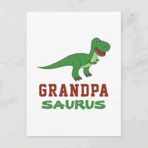 Dinosaur T-Rex Dino Granddad Abuelo Grandpasaurus Briefkaart