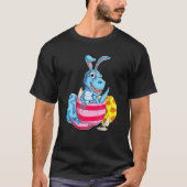 Dinosaur T Rex Easter Bunny Ears Funny Boys G T-shirt (Voorkant)