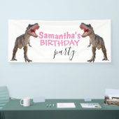 Dinosaur T rex Girl Pink Banner (Beurs)