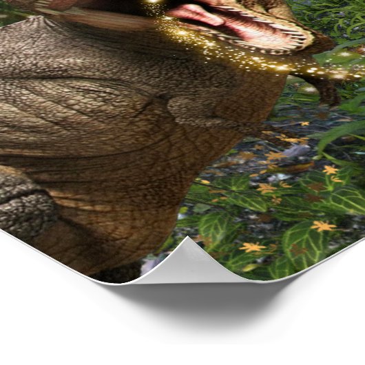 Dinosaur T-rex goochelfee licht Dino-themafparty Poster (Hoek)