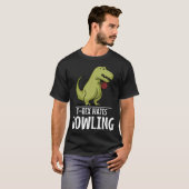 Dinosaur T-Rex Haat Bowling T-shirt (Voorkant volledig)