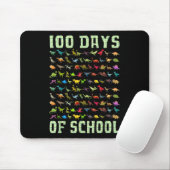 Dinosaur T Rex Happy 100th Day of School Gifts 100 Muismat (Met muis)