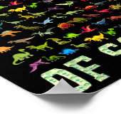 Dinosaur T Rex Happy 100th Day of School Gifts 100 Poster (Hoek)