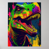 Dinosaur T Rex happy Poster (Voorkant)