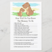 Dinosaur T-rex hoe goed ken je baby shower (Voorkant)