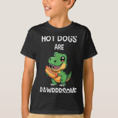 Dinosaur T Rex Hot Dog Shirt Funny Hot Dogs Are Ra (Voorkant)