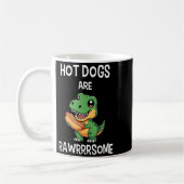 Dinosaur T Rex Hot Dog Shirt Funny Hot Dogs Are Ra Koffiemok (Links)