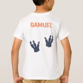 Dinosaur T-Rex in Party Pet Birthday Boy Shirt (Achterkant)