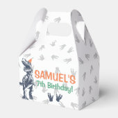 Dinosaur T-Rex in Party Pet Birthday Party Bedankdoosjes (Voorkant Zijde)