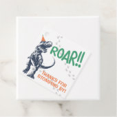 Dinosaur T-Rex in Party Pet Birthday Party Bedankjes Labels (In situ)