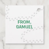 Dinosaur T-Rex in Party Pet Birthday Party Bedankjes Labels (Achterkant)