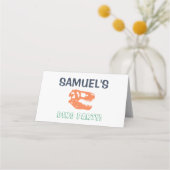 Dinosaur T-Rex in Party Pet Birthday Party Plaatskaartje (Achterkant)