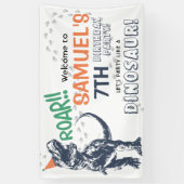 Dinosaur T-Rex in Party Pet Birthday Party Spandoek (Verticaal)