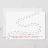 Dinosaur T-Rex in Party Pet Pink & Paarse Birthday Kaart (Achterkant)