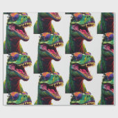 Dinosaur T Rex Jurassic Cool Cadeaupapier (Vlak)