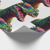 Dinosaur T Rex Jurassic Cool Cadeaupapier (Hoek)