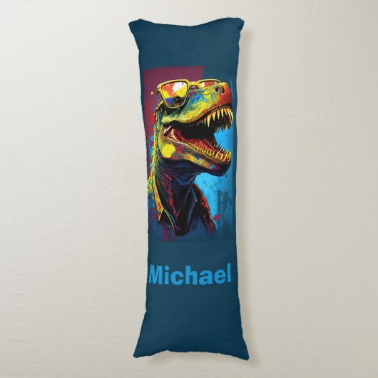 Dinosaur T Rex Jurassic Lichaamskussen (Voorkant Verticaal)