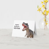 Dinosaur T-rex jurassic wereldkaart Kaart (Gele Bloem)