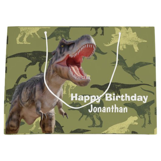 Dinosaur T Rex Jurassic World Groot Cadeauzakje (Voorkant)