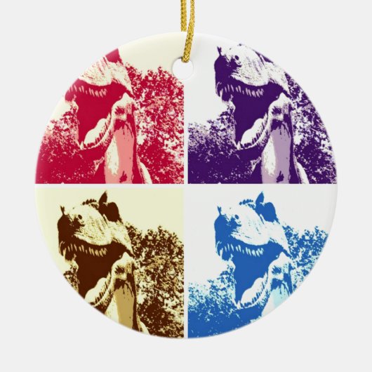 Dinosaur T-Rex Keramisch Ornament (Voorkant)