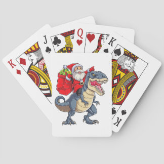 Dinosaur T rex Kerstkerstkerstkerstkerstkerstkerst Pokerkaarten