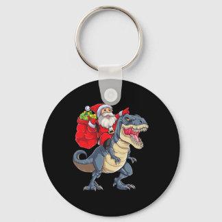 Dinosaur T Rex Kerstman Jongens Mannen Meisjes Xma Sleutelhanger