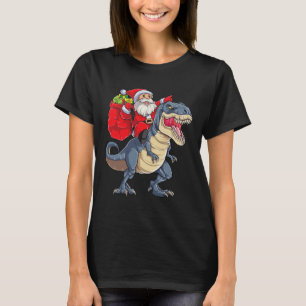 Dinosaur T Rex Kerstman Sinterklaas Jongens Mannen T-shirt