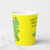 Dinosaur T-Rex Kids Verjaardagsfeest Papieren Bekers (Links)