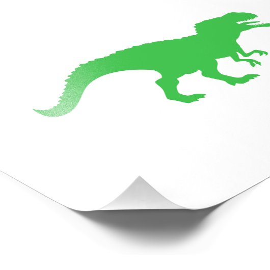 Dinosaur T-Rex - Kies achtergrondkleur Foto Afdruk (Hoek)