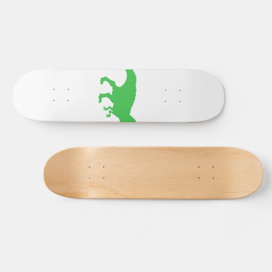 Dinosaur T-Rex - Kies achtergrondkleur Persoonlijk Skateboard (Horizontaal)