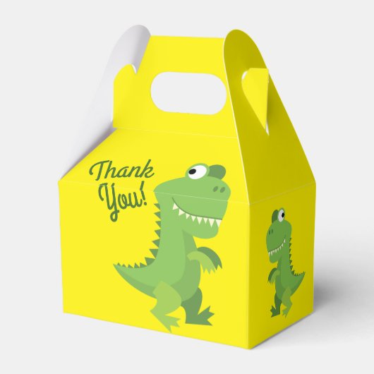 Dinosaur T-rex Kinder 1ste verjaardag van de Dino- Bedankdoosjes (Achterkant)