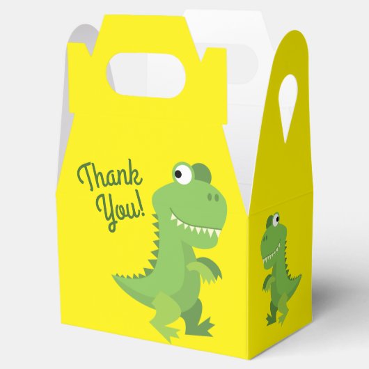Dinosaur T-rex Kinder 1ste verjaardag van de Dino- Bedankdoosjes (Geopend)