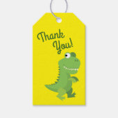 Dinosaur T-rex Kinder 1ste verjaardag van de Dino- Cadeaulabel (Voorkant)