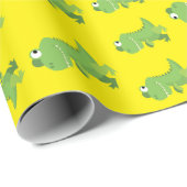 Dinosaur T-rex Kinder 1ste verjaardag van de Dino- Cadeaupapier (Rol Hoek)