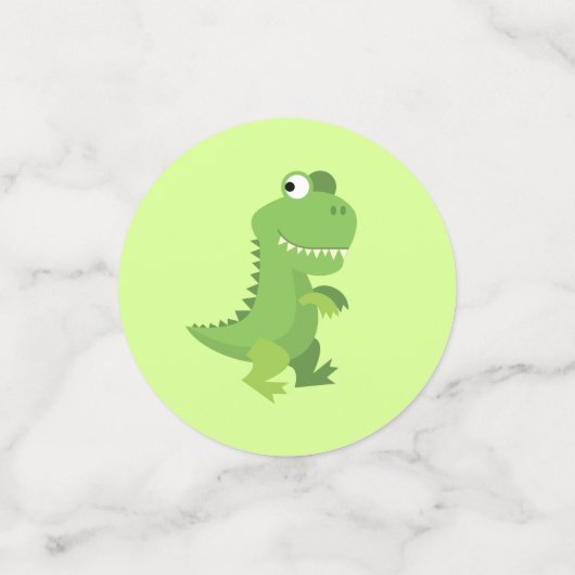 Dinosaur T-rex Kinder 1ste verjaardag van de Dino- Confetti (Kleine voorkant)