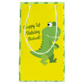 Dinosaur T-rex Kinder 1ste verjaardag van de Dino- Klein Cadeauzakje (Voorkant)