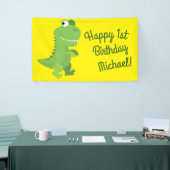 Dinosaur T-rex Kinder 1ste verjaardag van de Dino- Spandoek (Beurs)