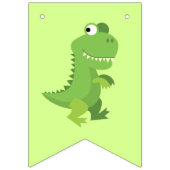 Dinosaur T-rex Kinder 1ste verjaardag van de Dino- Vlaggetjes (Eerste vlag)
