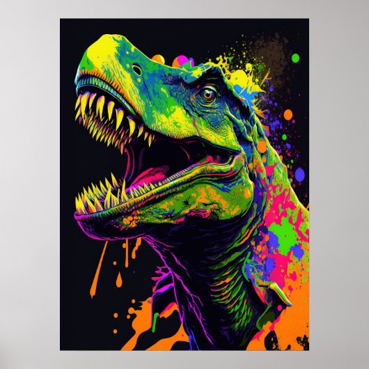 Dinosaur T Rex kinder Poster (Voorkant)