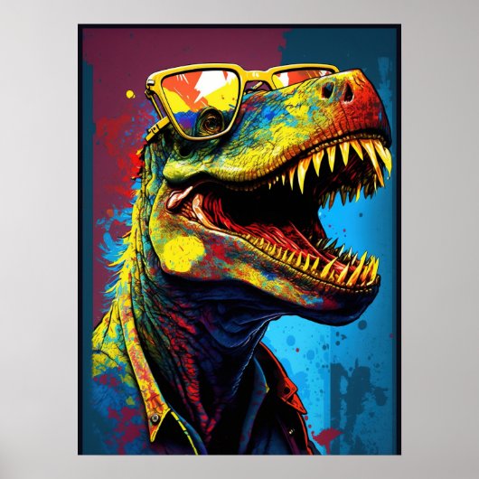 Dinosaur T Rex Modern World Kinder Poster (Voorkant)
