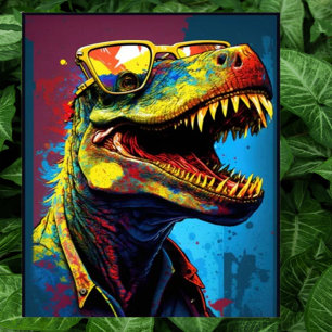 Dinosaur T Rex Modern World Kinder Poster