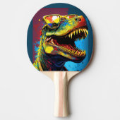 Dinosaur T Rex Modern World Kinder Tafeltennisbatje (Voorkant)
