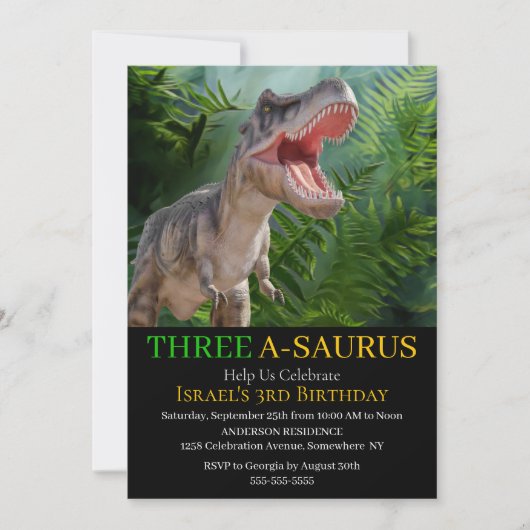 Dinosaur T Rex oerwoud Jurassic World Kaart (Voorkant)