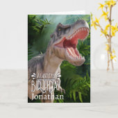 Dinosaur T Rex oerwoud Jurassic World Kaart (Gele Bloem)