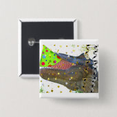 Dinosaur T-Rex Party Animal Vierkante Button 5,1 Cm (Voorkant /achterkant)